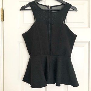 Black Peplum Top